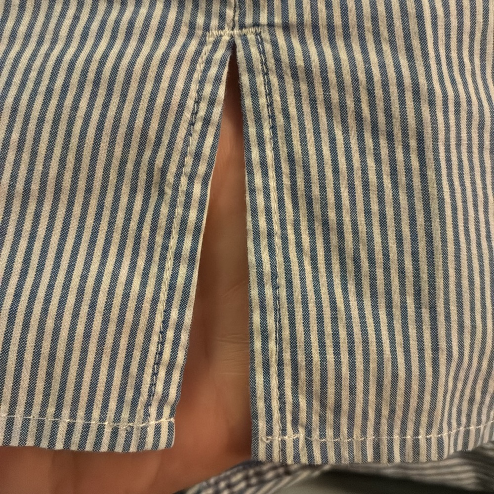 Pretty Talbots blue Striped Women's Top with Teal and Blue accents size 1X - Picture 7 of 8